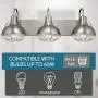 Kira Home Liberty 24'' 3-Light Modern Industrial Vanity/Bathroom, Kitchen Light + Metal Cage Shades, Brushed Nickel Finish Kira Home Liberty 24'' 3-Light Modern Industrial Vanity/Bathroom, Kitchen Light + Metal Cage Shades, Brushed Nickel Finish
