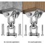 YHZONE 2 Pack 1200 lb Capacity Heavy Duty Swing Hangers Bracket Kits for Wood Beam Concrete,Suspension Wall Ceiling Mount Hooks for Porch Chair Aerial Yoga Silks Trapeze Hammock Gym Equipment