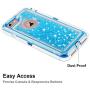 Anuck Case for iPhone 6S Plus Case, for iPhone 6 Plus Case (5.5 inch), 3 in 1 Hybrid Heavy Duty Defender Case Sparkly Floating Liquid Glitter Protective Hard Shell Shockproof TPU Cover - Blue