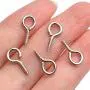 BronaGrand Small Eye Hooks,100pcs 13x7mm Mini Eye Pins Eye Screw Hooks Metal Eyelets Screw Eye Lags for Resin Jewelry Bead Plastic Wood BronaGrand Small Eye Hooks,100pcs 13x7mm Mini Eye Pins Eye Screw Hooks Metal Eyelets Screw Eye Lags for Resin Jewelry Bead Plastic Wood
