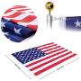 Gientan 20FT Telescopic Flag Pole, Extra Thick Heavy Duty Aluminum Flagpole Kit with 3x5 US Flag&Golden Ball Top for Commercial Residential Outdoor Use, Fly up 2 Flags