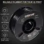 OVERTURE PETG Filament 1.75mm with 3D Build Surface 200 x 200 mm 3D Printer Consumables, 1kg Spool (2.2lbs), Dimensional Accuracy +/- 0.05 mm, Fit Most FDM Printer, Black