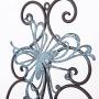 Adeco Flower and Butterfly Urban Design Metal Wall Decor for Nature Home Art Decoration & Kitchen Gifts - 26.5x15.5 Inches