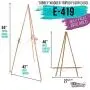 U.S. Art Supply 64'' High Torrey Wooden A-Frame Tripod Studio Artist Floor Easel - Adjustable Tray Height, Holds 40'' Canvas - Wood Display Holder Stand for Paintings, Drawings, Framed Photos, Signs