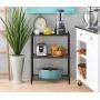 Whitmor Adjustable 3 Tier Shelving with Leveling Feet - Black