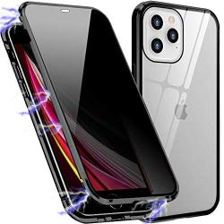 Privacy Screen Magnetic Case for iPhone 11 Pro, Double Sided Tempered Glass Metal Bumper Frame Anti-Peeping Privacy Cover for iPhone 11 Pro (Black)