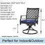 Patio Festival Swivel Patio Chairs Dining Chair Metal Frame Bistro Set Outdoor Furniture for Garden Backyard Club Set of 2