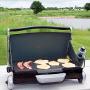George Foreman GP200GM Portable Propane Camp & Tailgate Grill, Portable Gas Grill, Camping Grill, Gun Metal