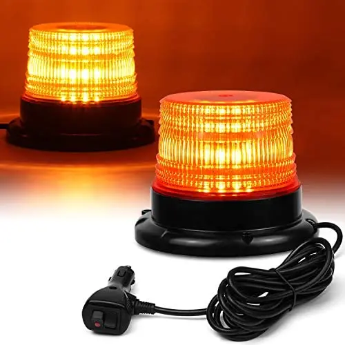 LED Strobe Light, 12V-24V Amber 40 LED Warning Safety Flashing Beacon Lights with Magnetic and 16 ft Straight Cord for Vehicle Forklift Truck Tractor Golf Carts UTV Car Bus LED Strobe Light, 12V-24V Amber 40 LED Warning Safety Flashing Beacon Lights with Magnetic and 16 ft Straight Cord for Vehicle Forklift Truck Tractor Golf Carts UTV Car Bus