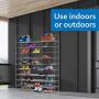 Halter Shoe Rack 10-Tier Shoe Rack Storage Organizer, Stackable Space Saving Shoe Shelf (Grey)