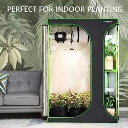 VIVOSUN 2-in-1 48”x36”x72” Mylar Reflective Grow Tent for Indoor Hydroponic Growing System