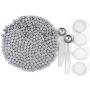 Silver Sealing Wax Beads, Yoption 300 Pieces Octagon Wax Seal Beads Kit with 2 Melting Spoon and 4 Candles for Seal Stamp (Silver)