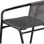 Flash Furniture Gray Rattan Indoor-Outdoor Restaurant Stack Chair