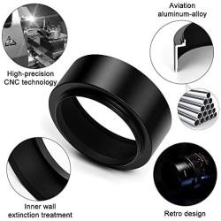 40.5mm Metal Standard Screw-in Standard Lens Hood Sunshade with Centre Pinch Lens Cap for Canon Nikon Sony Pentax Olympus Fuji Sumsung Leica Camera +Cleaning Cloth