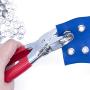 Ram-Pro 1/4'' Grommet Eyelet Setter Plier, Hole Punch Tool Kit with 100 Silver Metal Eyelets Grommets