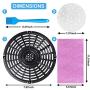 Air Fryer Replacement Parts, Round Grill Plate Crisper Plate 3.7-4.0 QT Non-Stick Coating Air Fryer Accessories Rack for Gowise Chefman Dash Power