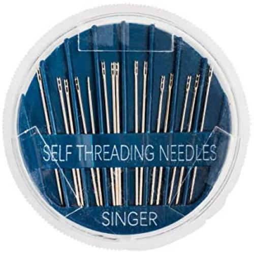 SINGER 00290 Self-Threading Hand Sewing Needles, Assorted, 15-Count