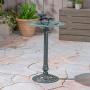 Christopher Knight Home 305362 Andy Outdoor Aluminum and Iron Bird Bath, Antique Green