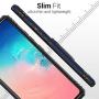 CoverON Metal Ring Kickstand Resistor Series Car Mount Compatible Phone Shockproof Cover for Samsung Galaxy S10 Lite Case/Galaxy A91 Case - Navy Blue