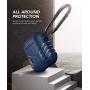 MOBOSI Vanguard Armor Series AirPods Case Cover Designed for AirPods 2 & 1, Full-Body Protective Military AirPod Case with Keychain for AirPods Wireless Charging Case, Dark Blue [Front LED Visible]