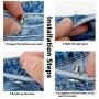 24 Sets Instant Button, No Sew Replacement Jean Buttons, 17mm Adjustable Metal Button Pins to Extend or Reduce Pants Waist Size