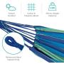 Best Choice Products 2-Person Indoor Outdoor Brazilian-Style Cotton Double Hammock Bed w/Portable Carrying Bag - Blue