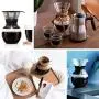 Bodum 11571-109 Pour Over Coffee Maker with Permanent Filter, Glass, 34 Ounce, 1 Liter, Cork Band Bodum 11571-109 Pour Over Coffee Maker with Permanent Filter, Glass, 34 Ounce, 1 Liter, Cork Band