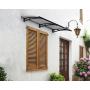 Palram HG9511 Aquila Door Awning, 7 L x 3 W x 6.5'' H, Gray/Solar Gray