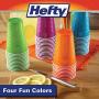 Hefty Disposable Plastic Cups in Assorted Colors