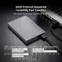 SSK Aluminum USB3.0 to SATA 2.5” External Hard Drive Enclosure Adapter, Ultra Slim Hard Disk Case housing for 2.5 Inch 9.5mm 7mm SATA HDD and SSD, UASP SATA III Supported