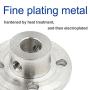 ZXHAO 7mm/0.28 inch Metal Flange Shaft Coupling Rigid Flange Coupling Motors Guide Shaft Axis Bearing 2pcs