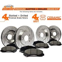 [Front + Rear] Rotors w/Ceramic Pads Premium Brakes 2007-2011 Fusion MKZ Milan