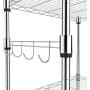 Homdox 5 Tier Steel Wire Shelving Unit on Wheels,Chrome Shelves for Garage Kitchen Living Room,Heavy Duty Shelving Rack, 23.2 x 13.8 x 72 inch (L x W x H)
