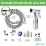 Purrfectzone Bidet Sprayer for Toilet and Baby Cloth Diaper Sprayer- Easy to Install, Great Hygiene with Less Money Spent (Brushed Nickel)
