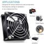 GDSTIME 4500RPM 8cm 80mm x 80mm x 25mm 12v Big Airflow High Speed Dual Ball Bearing Brushless DC Cooling Fan 2 Pin