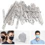 Nose Bridge Strips for Mask, Aluminum Metal Nose Strip, Adjustable Nose Clips Wire for DIY Face Mask Making Accessories for Sewing Crafts,100Pcs