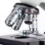 OMAX 40X-2000X LED Binocular Compound Lab Microscope w/ Double Layer Mechanical Stage + Blank Slides, Cover Slips, & Lens Cleaning Paper, M82ES-SC100-LP100