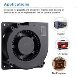 GDSTIME 120mm PWM 4 Pin 12V Dual Ball Bearing DC Brushless Blower Cooling Fan (4.72x4.72x1.26 inch), for Car Seat Amplifier Inflatables Inverter Ventilation