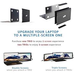 Trio Portable Monitor for Laptop,12.5'' On-The-Go Dual & Triple Screen 1080P IPS Display Laptop Monitor, USB A/Type-C, Lightweighted, for Mac, PC,Linux, Chromebook 13-17 Laptops (1pc12.5 Monitor)