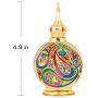 H&D HYALINE & DORA Vintage 18ml Empty Refillable Egyptian Style Enameled Metal and Glass Perfume Bottle