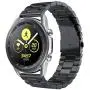 TOROTOP Compatible for Samsung Gear Sport/Galaxy Watch 42mm Band /Galaxy Watch 3 41MM Bands 20mm Replacement Stainless Steel Band /Ticwatch 2 Huawei Watch 2(Black Metal)