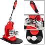Button Maker Machine 58MM with 500 PCS Button Parts and Circle Cutter Rotate Badge Maker Pins Punch Press Machine for DIY Badges