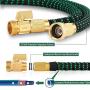 TRINIDa Expandable Garden Hose 50 ft Water Hose, 10 Patterns Leak Proof Nozzle, 3/4 Solid Brass Conn, Triple Layer Latex Inner Core Flexible Collapsible Durable Lightweight No Kink with 3750D Fabric