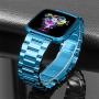 Joyozy Stainless Steel Bands Compatible with Fitbit Versa/Versa Special Edition/Fitbit Versa Lite/Fitbit Versa 2 Smart Watch,Classic Wristband Metal Bracelet Replacement for Women Men Marina Blue