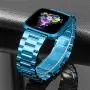 Joyozy Stainless Steel Bands Compatible with Fitbit Versa/Versa Special Edition/Fitbit Versa Lite/Fitbit Versa 2 Smart Watch,Classic Wristband Metal Bracelet Replacement for Women Men Marina Blue