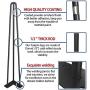 WINSOON Industrial Iron Hairpin Table Legs 34 Inch Set of 4 Pack Metal Bench Legs for Furniture feet Wooden Desk Legs Hair Pin Design (34 Inch 3-Rod Black)