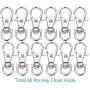 120PCS Premium Swivel Lanyard Snap Hook with Key Rings, Metal  Hooks  Keychain Hooks for Lanyard Key Rings Crafting