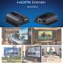 HDMI Extender with Loop-Out Local Display, 1080P Transmission up to 196ft/60m Over Single Cat6/6a/7/8 Ethernet Cable with IR Blaster and Receiver Cables (LKV372pro)