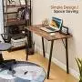 Writing Computer Desk Modern Simple Study Table Kids Desk Small Industrial Home Office Wood Work Desk with Metal Legs Tiny Desk for Bedroom, 39.4 x 18.9 x 29.1 inch Vintage Brown Writing Computer Desk Modern Simple Study Table Kids Desk Small Industrial Home Office Wood Work Desk with Metal Legs Tiny Desk for Bedroom, 39.4 x 18.9 x 29.1 inch Vintage Brown