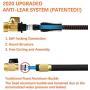 XBUTY Garden Hose Expandable (Patented) - Super Durable Water Hose with Upgraded Anti-Leak System, 4-Layer Latex Tube, Premium 3750D Fabric, 9-Way Metal Sprayer, 3/4'' Solid Brass Fittings (100FT)